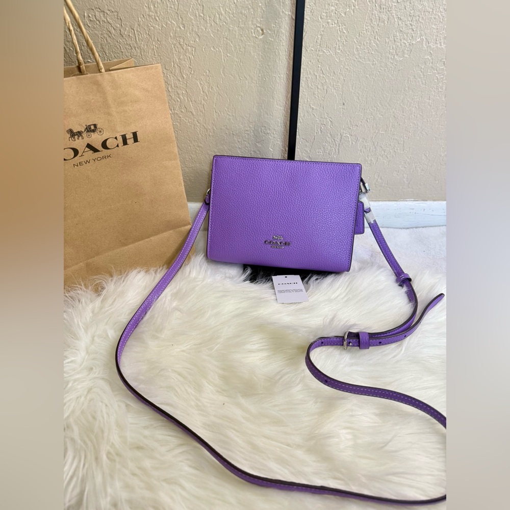 NWT Coach Lilac Slim Crossbody Bag - Picture 5 of 11